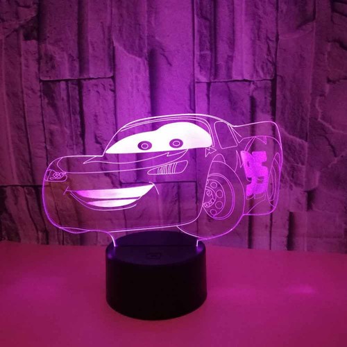 Cars lightning mcqueen led - lightning, 3d